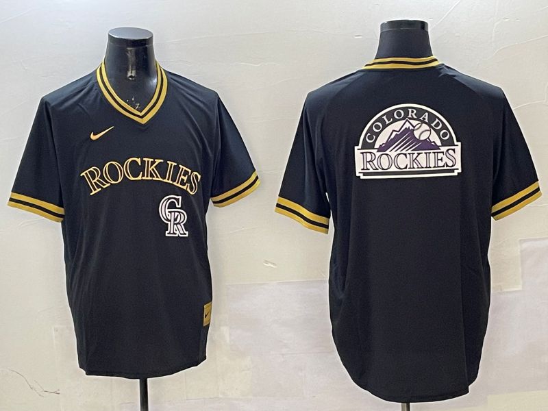 Men Colorado Rockies Blank Black Gold Game 2025 Nike MLB Jersey style 4->colorado rockies->MLB Jersey